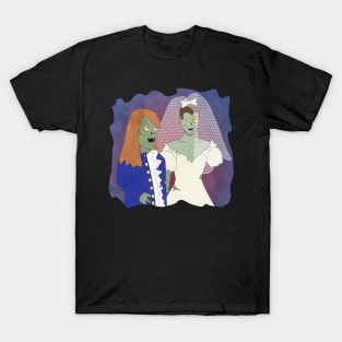 Zombie Bride and Groom - Funny Halloween T-Shirt